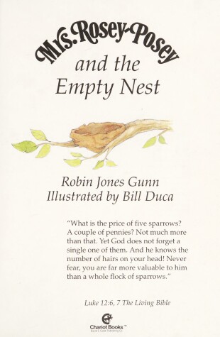 Book cover for Mrs. Rosey-Posey and the Empty Nest