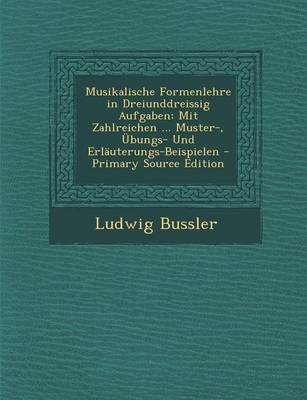 Book cover for Musikalische Formenlehre in Dreiunddreissig Aufgaben