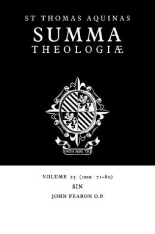 Cover of Summa Theologiae: Volume 25, Sin