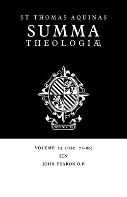 Book cover for Summa Theologiae: Volume 25, Sin