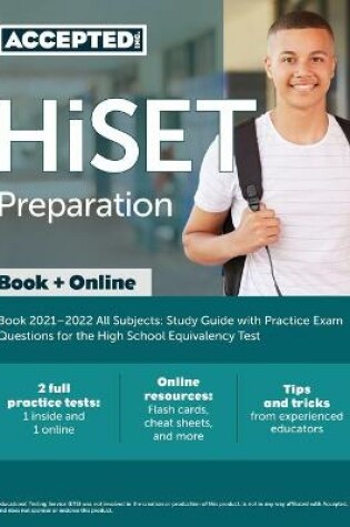 Cover of HiSET Preparation Book 2021-2022 All Subjects