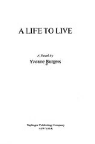 Cover of A Life to Live