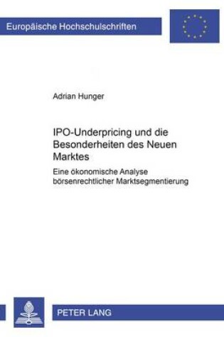 Cover of Ipo-Underpricing Und Die Besonderheiten Des Neuen Marktes