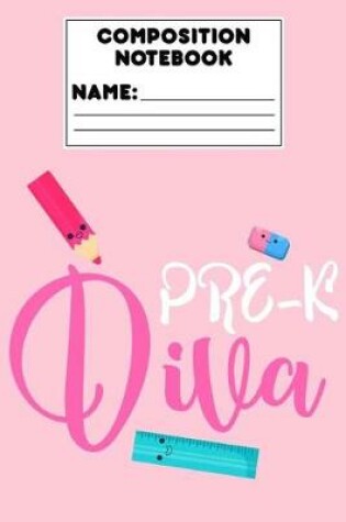 Cover of Composition Notebook Pre-K Diva