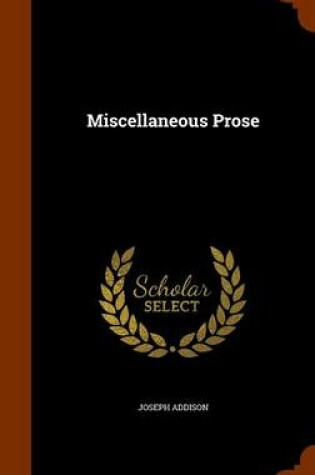 Cover of Miscellaneous Prose