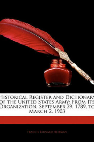 Cover of Historical Register and Dictionary of the United States Army