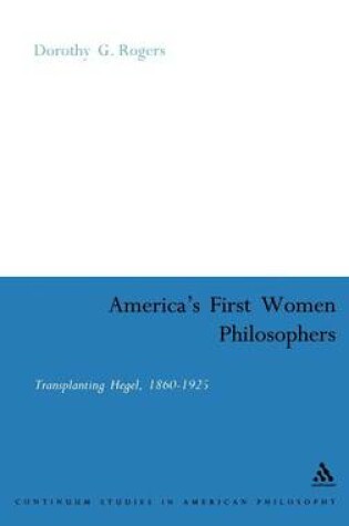 Cover of America's First Women Philosophers