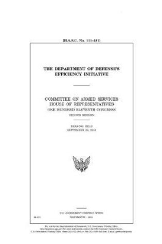 Cover of The Department of Defense's efficiency initiative