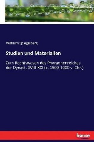 Cover of Studien und Materialien