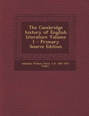 Book cover for The Cambridge History of English Literature Volume 1