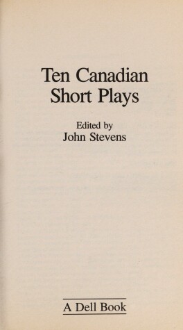 Book cover for Ten Canadian/Plays