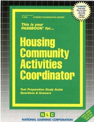 Book cover for Housing Community Activities Coordinator