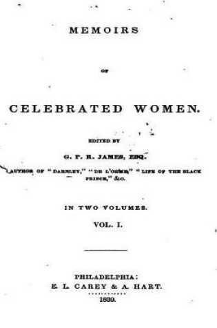 Cover of Memoirs of Celebrated Women - Vol. I