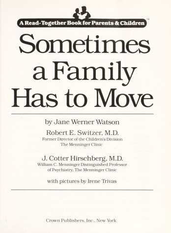 Book cover for Sometimes a Family Has to Move