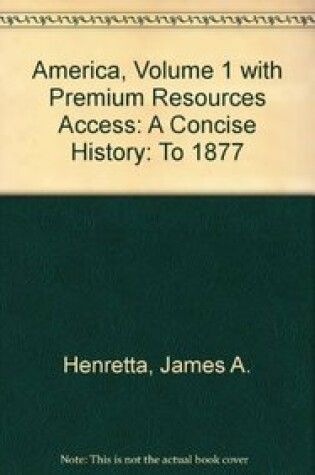 Cover of America, Volume 1 with Premium Resources Access