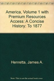 Book cover for America, Volume 1 with Premium Resources Access