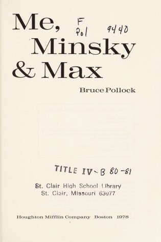 Cover of Me Minsky and Max