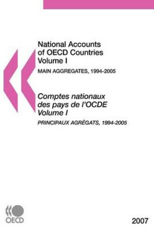 Cover of National Accounts of OECD Countries 2007, Volume I, Main Aggregates