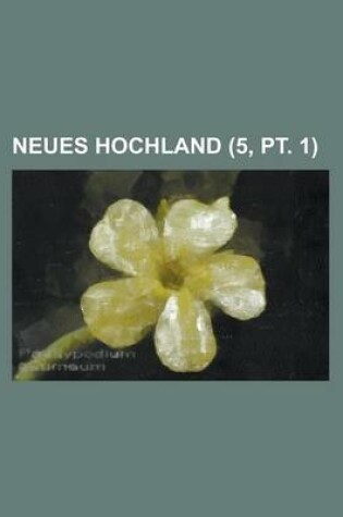 Cover of Neues Hochland (5, PT. 1 )