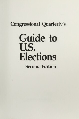 Cover of Congressional Quarterly's Guide to U.S. Elections