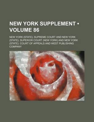 Book cover for New York Supplement (Volume 86)