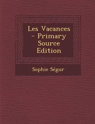 Book cover for Les Vacances