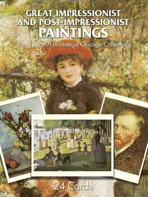 Book cover for 24 Full-Color Postcards of Great Impressionist and Post-Impressionist Paintings in the Collections of The Art Institute of Chicago