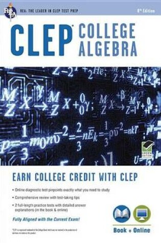 Cover of CLEP College Algebra Book + Online