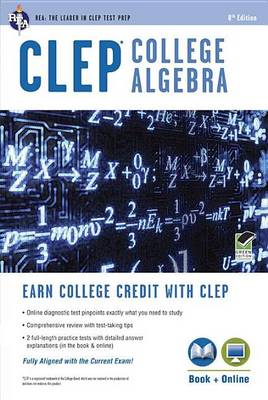 Book cover for CLEP College Algebra Book + Online