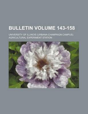 Book cover for Bulletin Volume 143-158