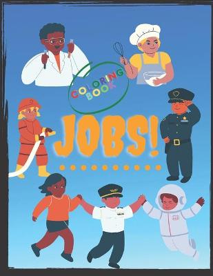 Book cover for jobs coloring book