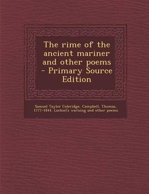 Book cover for The Rime of the Ancient Mariner and Other Poems - Primary Source Edition