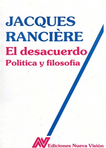 Book cover for El Desacuerdo