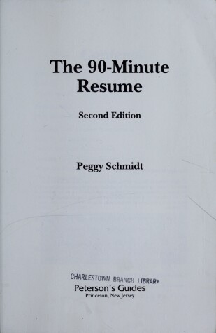 Book cover for The 90-Minute Resume