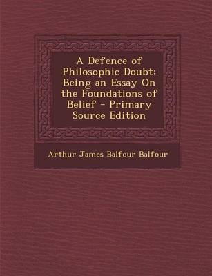 Book cover for A Defence of Philosophic Doubt