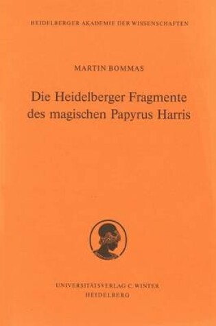 Cover of Die Heidelberger Fragmente Des Magischen Papyrus Harris