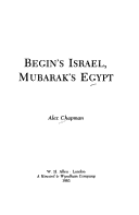 Book cover for Begin's Israel, Mubarak's Egypt