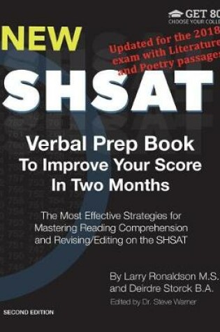 Cover of New Shsat Verbal Prep Book to Improve Your Score in Two Months