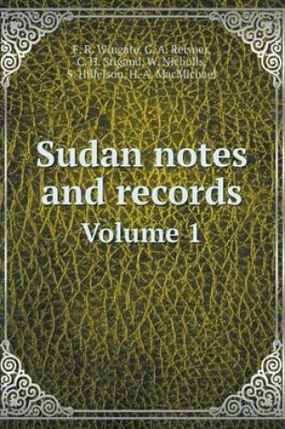 Cover of Sudan notes and records Volume 1