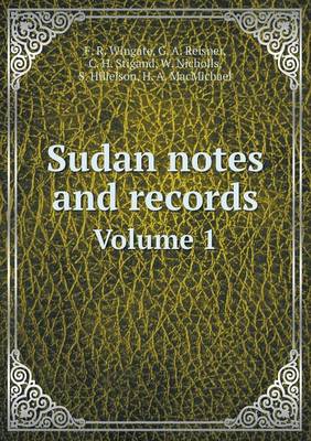 Book cover for Sudan notes and records Volume 1