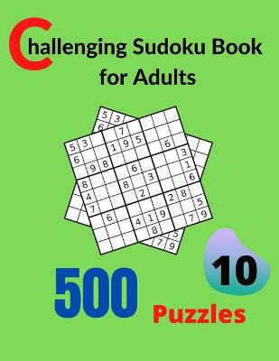 Book cover for Challenging Sudoku Book for Adults Volume 10