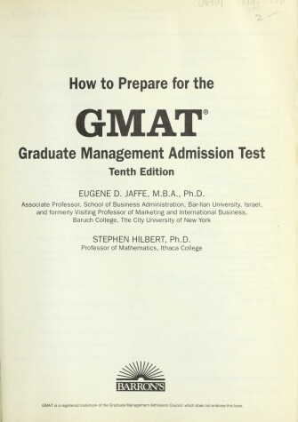 Book cover for How to Prepare for the Gmat