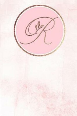 Cover of Monogram Journal Featuring Rose Gold Letter R
