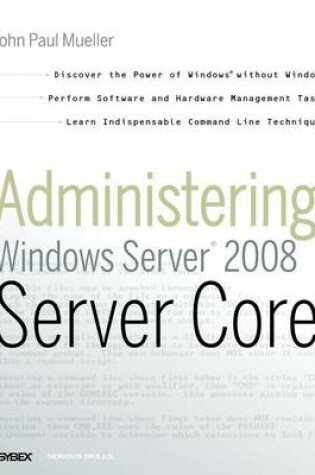 Cover of McItp: Windows Server 2008 Server Administrator Study Guide