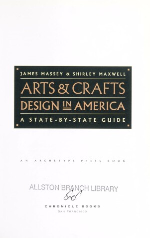 Book cover for Arts and Crafts Design in America