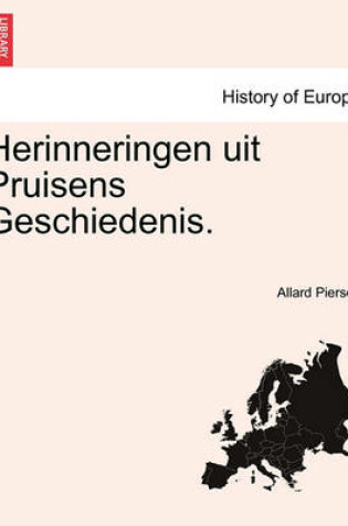 Cover of Herinneringen Uit Pruisens Geschiedenis.