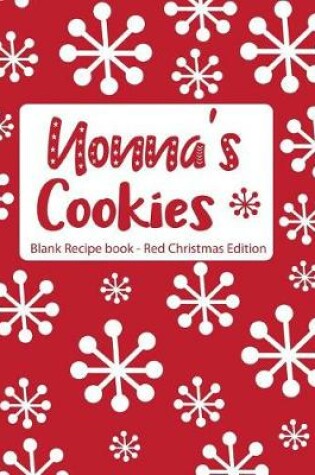 Cover of Nonna's Cookies Blank Recipe Book Red Christmas Edition