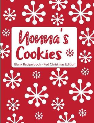 Book cover for Nonna's Cookies Blank Recipe Book Red Christmas Edition