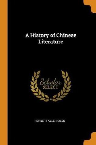 Cover of A History of Chinese Literature