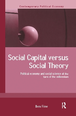 Cover of Social Capital Versus Social Theory